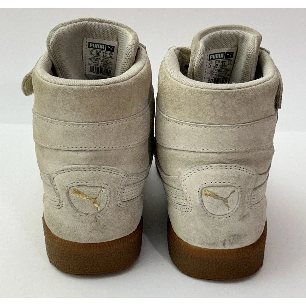 PUMA contact Sky II High Suede 'Bisque'  364395 03  Women Sz 7.5